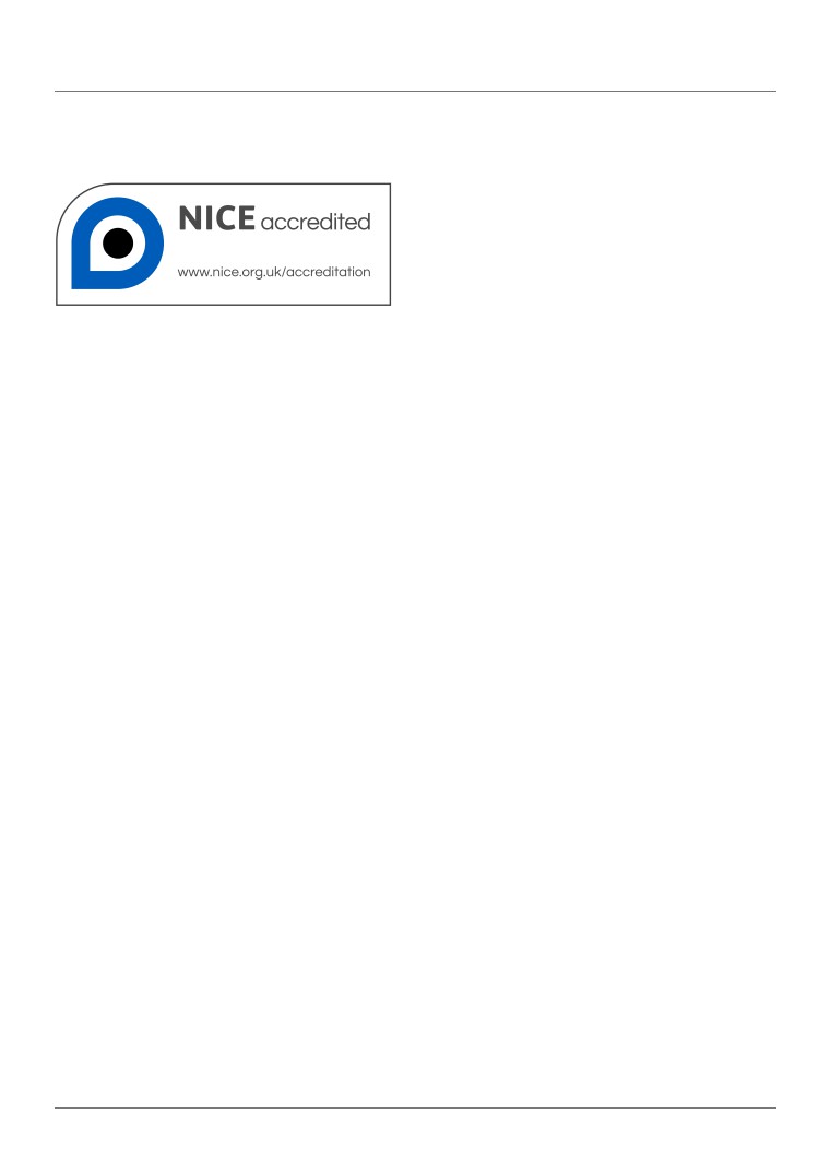 NICE accredited: Nice.org.uk/accreditation